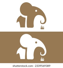 logo design creative elephant icon vector illustration inspiration,Vector drawn elephant icon.Elephant Flat logo,Red elephant symbol,Elephant logo design Premium Vector.