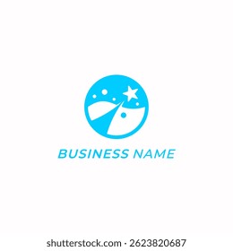 logo design creative fly star and circle