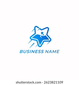 logo design creative fly star and bubble