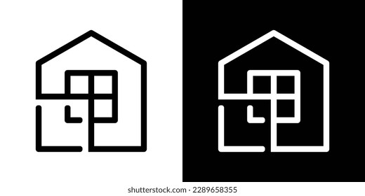 logo design creative home abstract icon vector line illustration