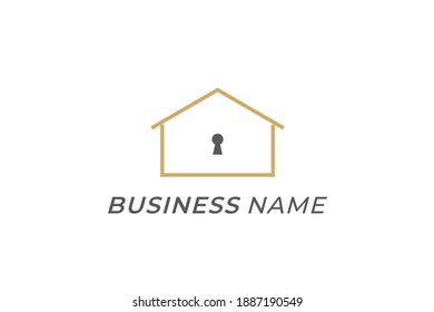 logo design creative home and key