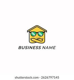 logo design creative home and sunglasses