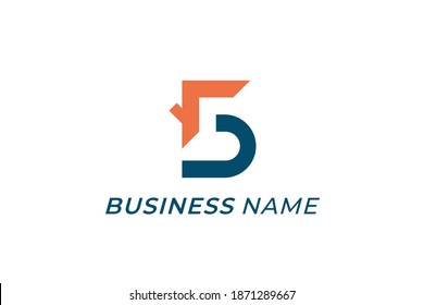 logo design creative house and number five
