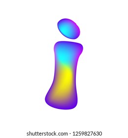 Logo design with creative icon. Liquid and fluid style. Initial I for your brand.