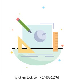 logo, design, creative, idea, design process Flat Color Icon Vector. Vector Icon Template background