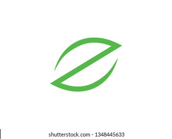 logo design creative leaf and letter E