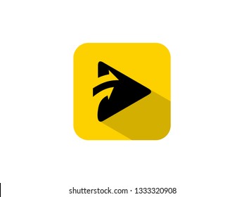 logo design creative letter F and play