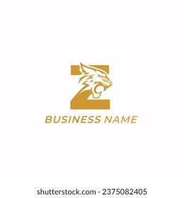 logo design creative letter Z and tiger