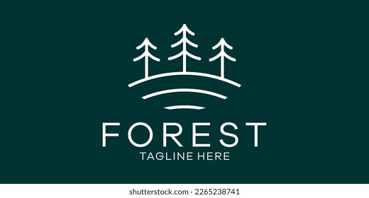 logo design creative line forest
