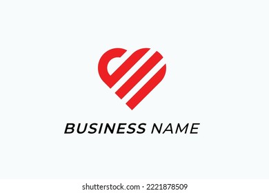 logo design creative line heart