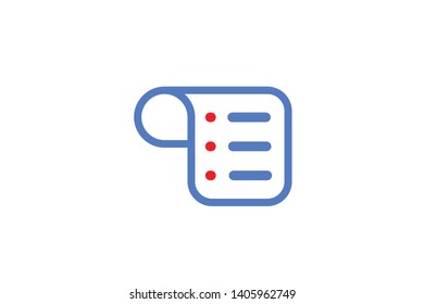 logo design creative list icon paper