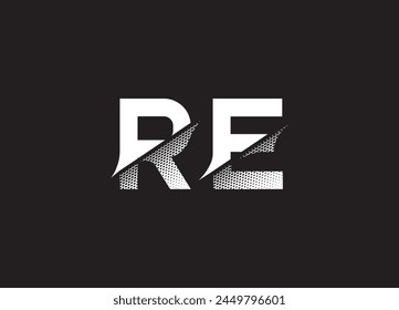RE Logo Design Creative and Modern Logo Design
