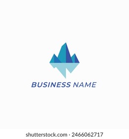 logo design creative mount rock ice