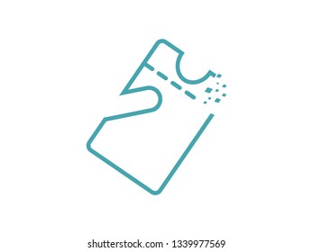 logo design creative ticket and finger