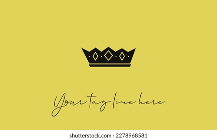 diseño de logotipo de diseño vectorial de plantilla de corona