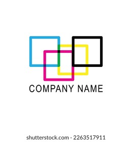 Logo design custom printing. Abstract emblem logo template.