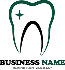 design de logotipo Personalizável para um dentista expressar o tipo de negócio, essas cores indicam a saúde e a qualidade do serviço 
