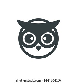 Logo Design Cute Cartoon Owl Wisdom Stock Vector (Royalty Free ...