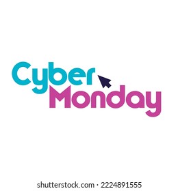Logo design for cyber monday promotion day, perfect for social media