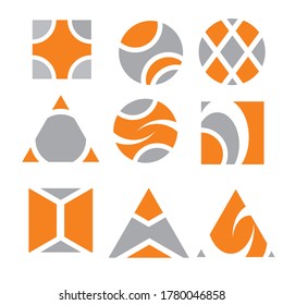 logo design with cycle box and triangle
