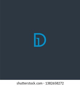 logo design D door abstract