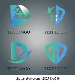 Logo design of D in vector for construction, home, real estate, building, property. Minimal awesome trendy professional letter icon. logo design template