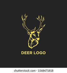 logo design deer head symbol