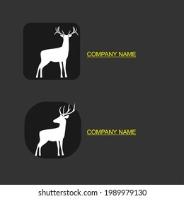 
logo design with deer theme for company or community