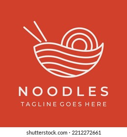 Logo design for delicious Chinese and Japanese noodle soup and ramen dishes, Asian food. Logos for businesses, restaurants, cafes, and shops.