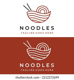Logo design for delicious Chinese and Japanese noodle soup and ramen dishes, Asian food. Logos for businesses, restaurants, cafes, and shops.