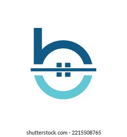 Logo design for dental care with letter B. Braces logo. Minimalis braces logo design. Dental logo design