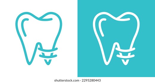 logo design dental icon vector illustration line