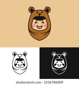 The logo design depicts a child and a baby bear, symbolizing exploration and cheerful imagination