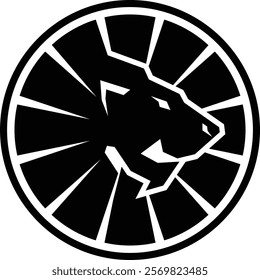 The logo design depicts a lion in a circle