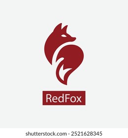 The logo design depicts a red fox. simple but still elegant