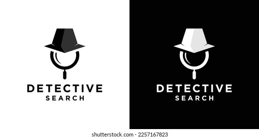 logo design detective simple modern template