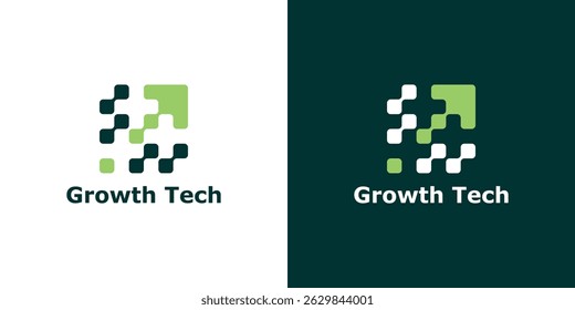 logo design digital and growth,finance,symbol,icon,idea,creative.