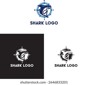 Logo design for the direction of shark hunting