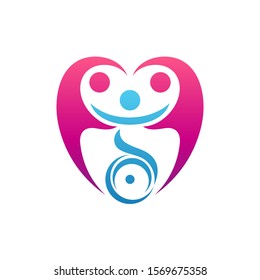 Logo design of disabled people care and support, Disabilities charity logo,  
People with disabilities protection logo, Icon help disabled people, Human sitting on the wheelchair vector illustration