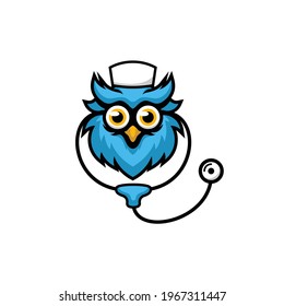 logo design doctor owl vector