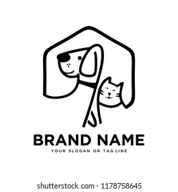 logo design Dog and Cat vector