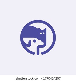 Logo design Dog and Cat vector