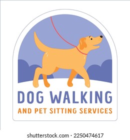 Logo design for dog walking, pet sitting, training or dog related business with text Dog Walking and pet sitting services