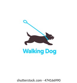 Logo Design For Dog Walking, Training Or Dog Related Business. Isolated On White Background.