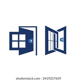 Logo Design with door and window