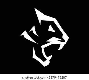 Logo design drawing tiger vector art
