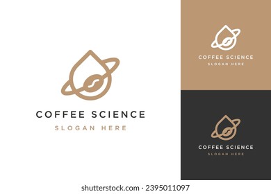 logo design a drink or coffee bean with water drops