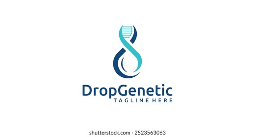 logo design drops and genetics, logo design, symbol, icon, vector, idea, creative.