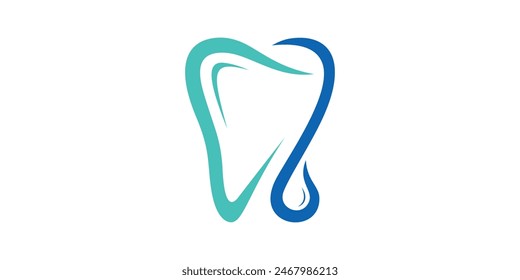 logo design of drops and teeth, liquid, health, dental.logo design icon, vector, symbol, creative, idea.