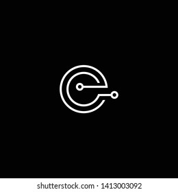Logo design of E EE in vector for technology, electronics, digital, connection. Minimal awesome trendy professional logo design template on black background.